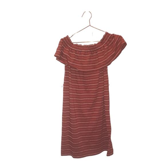 Loft beach dress off the shoulder striped dress new with tag small - Picture 1 of 6